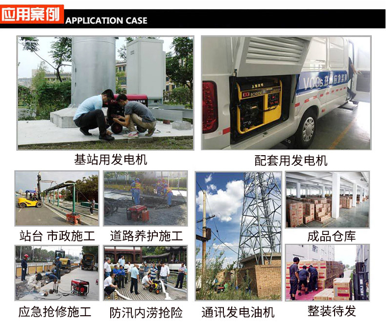 DM系列单三相7kw汽油发电机应用案例